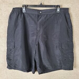 Northwest Territory Shorts Mens XL Black Nylon Cargo Ripstop‎ Outdoor Hiking